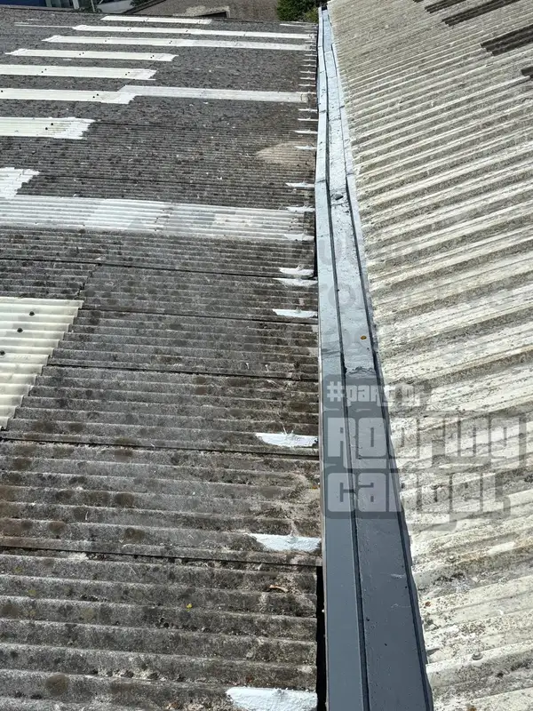 Lava 20 liquid waterproofing applied to asbestos roof bolt penetrations sealing leaks permanently