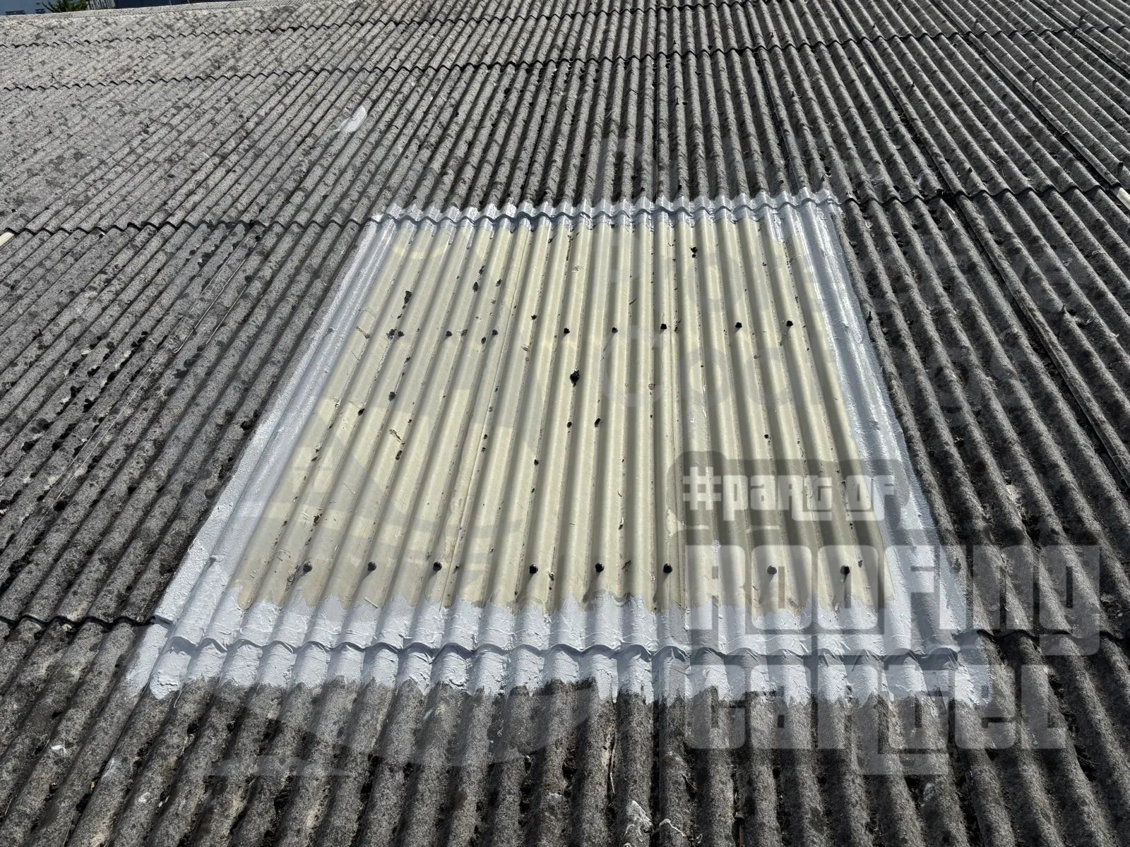 Repaired roof light waterproofing